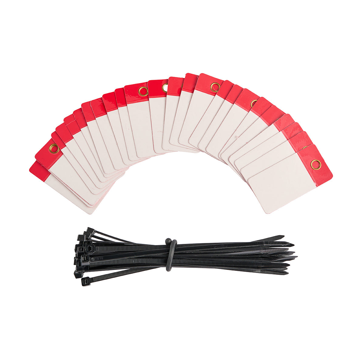 Self Lam Tags 3in H x 1.5in W Red 25/PK