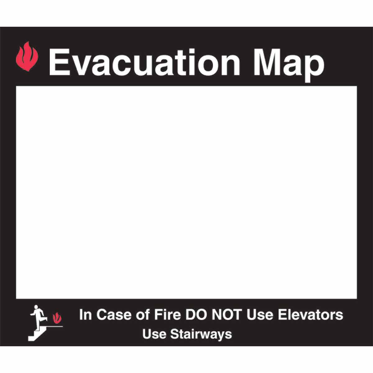 GLOW EVACUATION MAP FRAME 17.5 X15