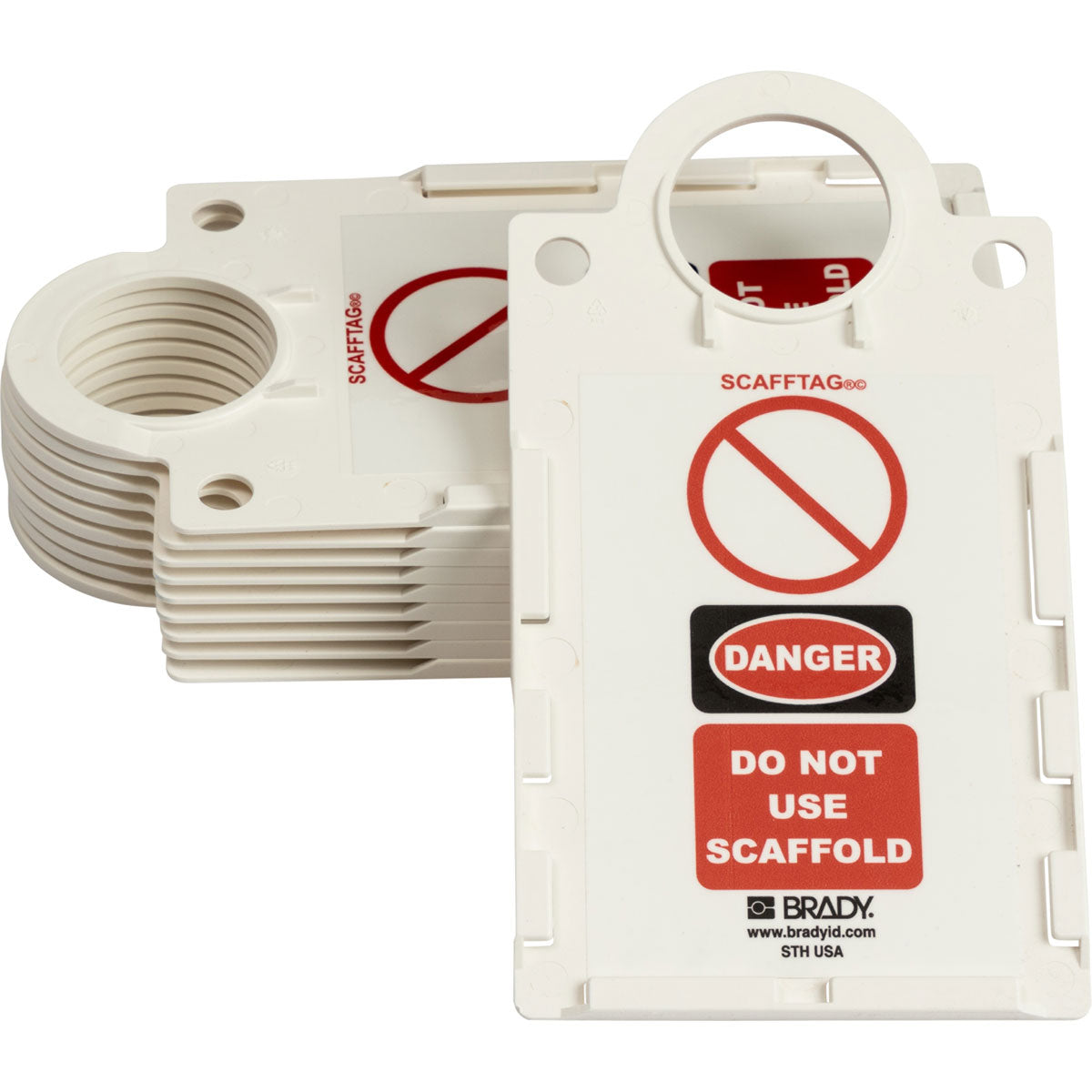SCAFFTAG HOLDER MARK II WHT 11.5X6 PLAS