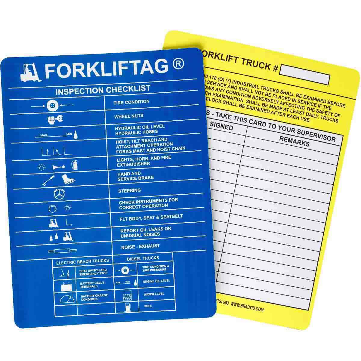 FORKLIFT TAG INSERTS