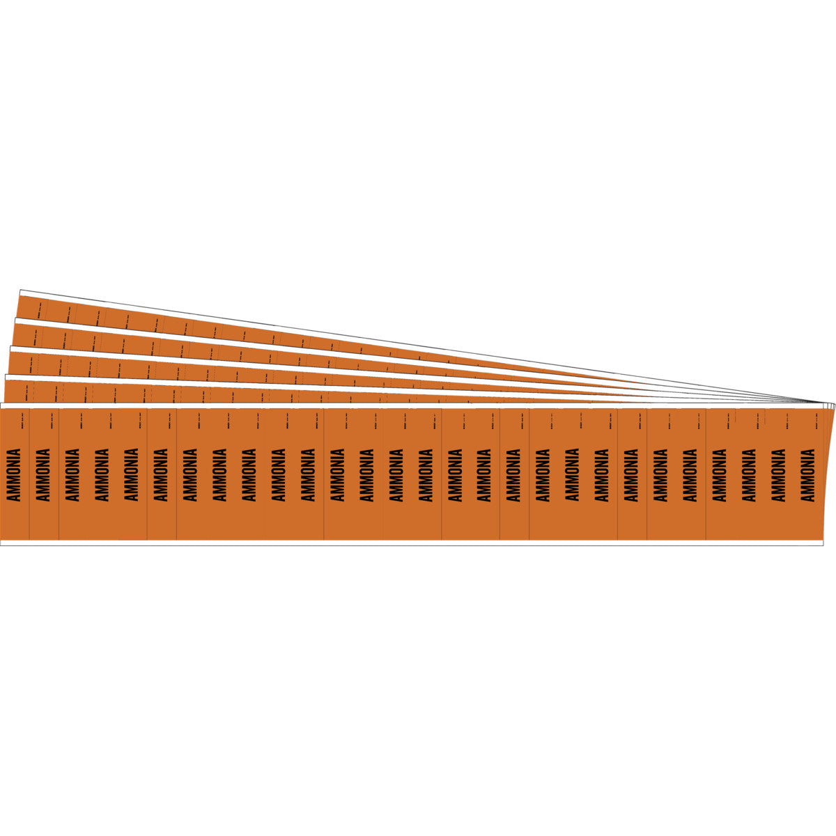 Ammonia Pipe Marker Style 28 BK on OR PK