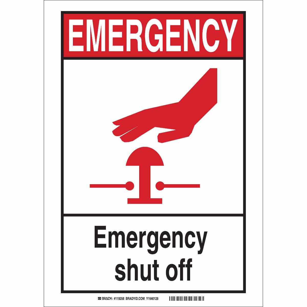 B401 7X5 BLK,RED/WHT FIRE SAFETY SIGN