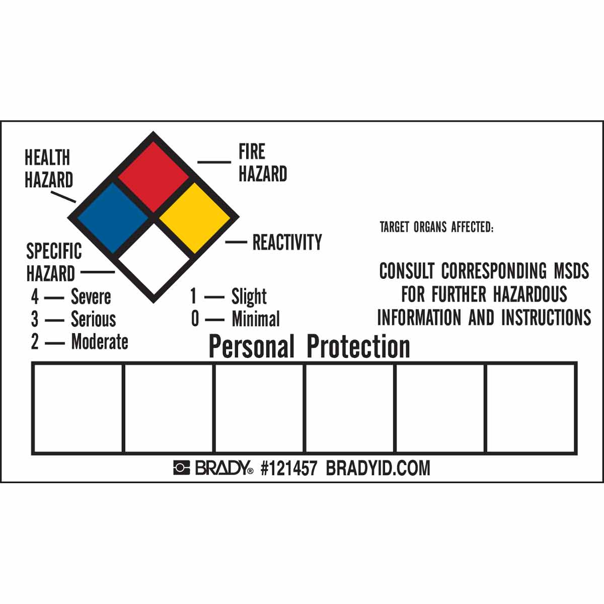 B7569 3.0X5.0" NFPA 10/PKG