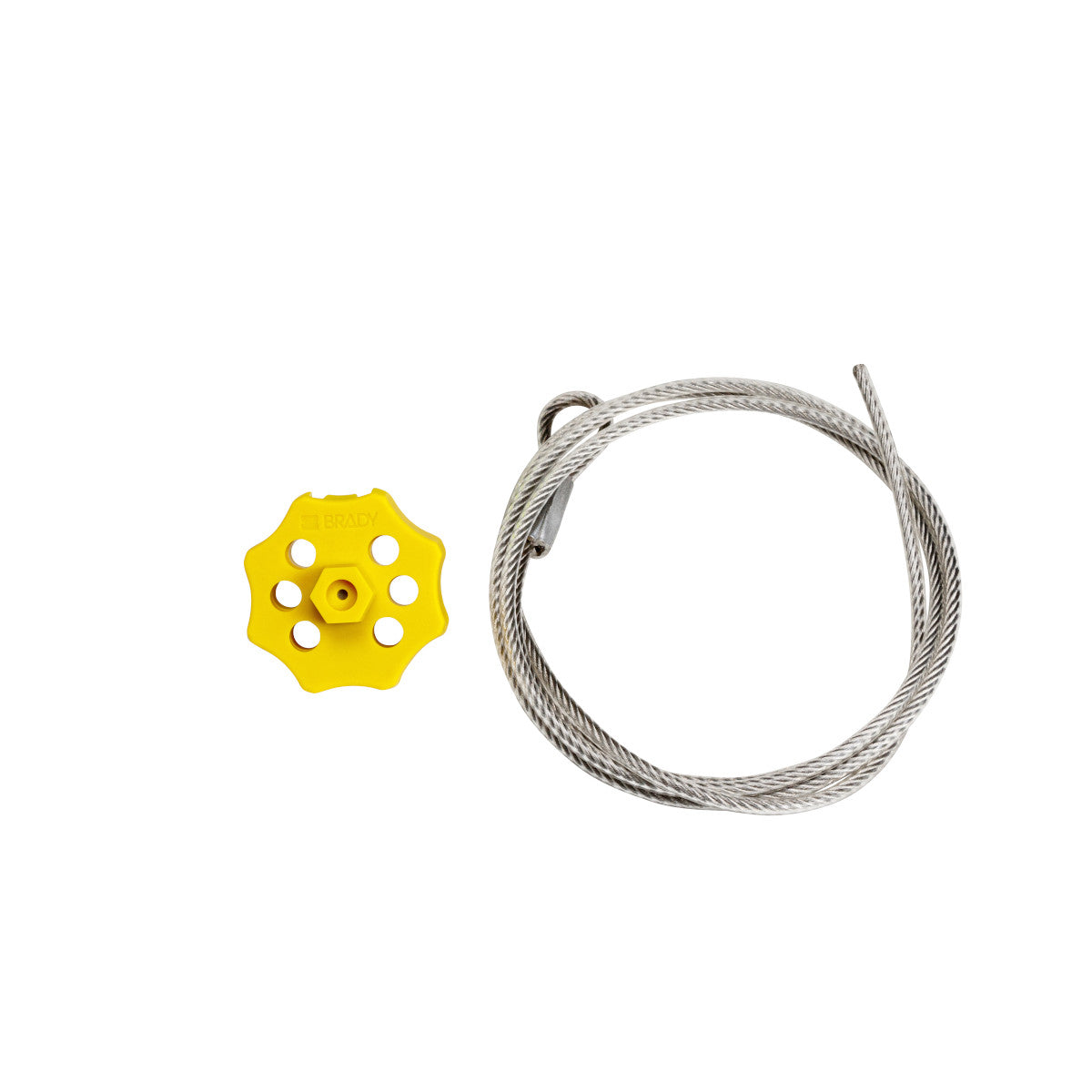 DBL HEX YELLOW SPIN CABLE LOCKOUT