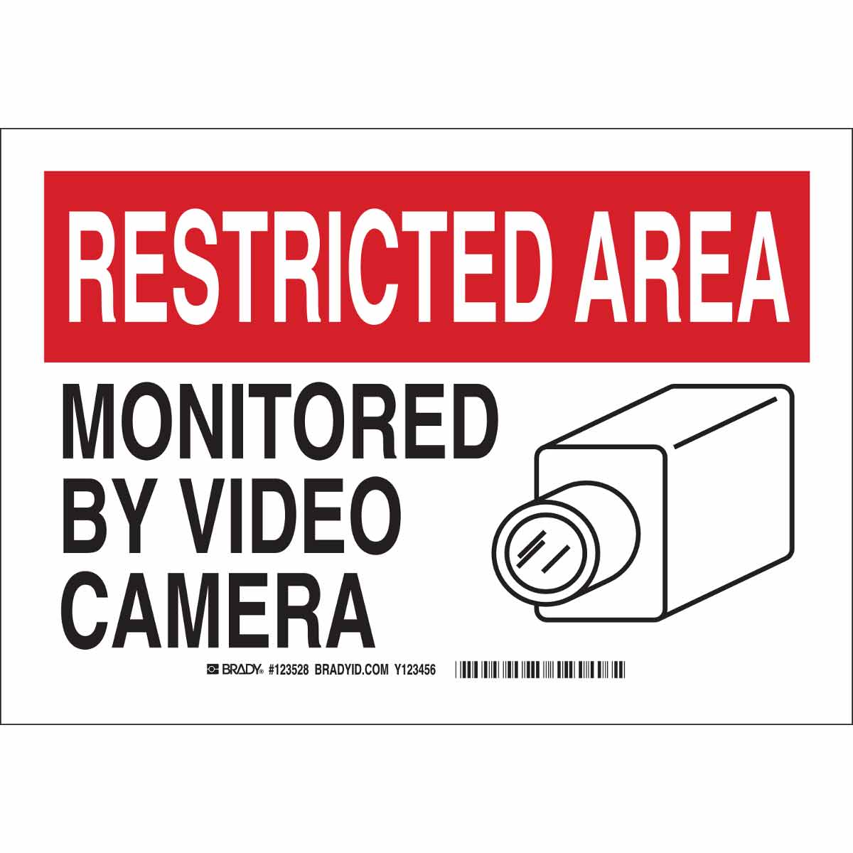 B401 10X14 BLK/RED/WHT RESTRICTED ACCESS