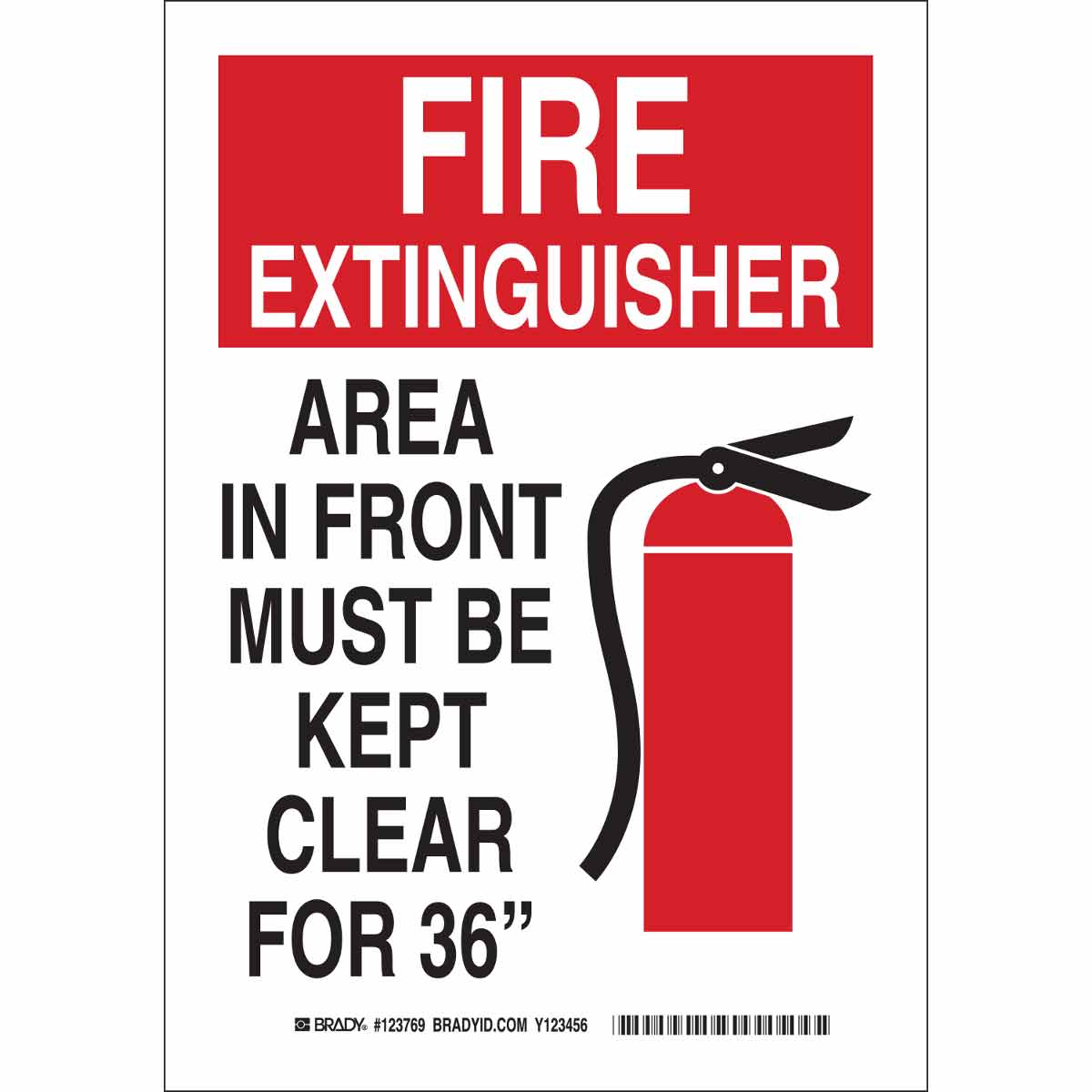 B302 10X7 BLK/RED/WHT FIRE EXTINGUISHER