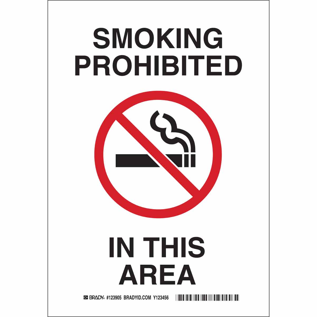 B302 14X10 BLK/RD/WHT SMOKING PROHIBITED