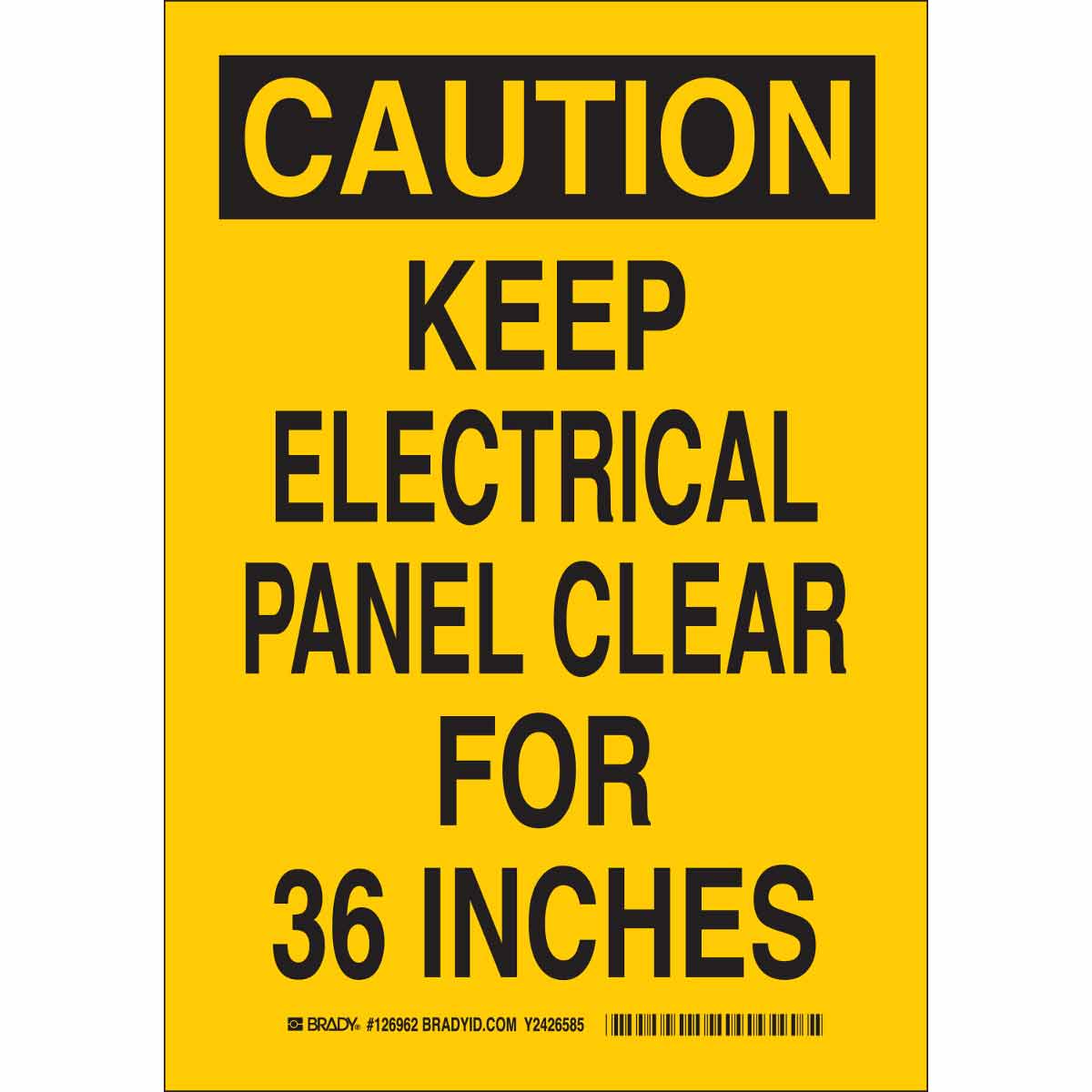B555 14X10 BLK/YEL CAUTION KEEP