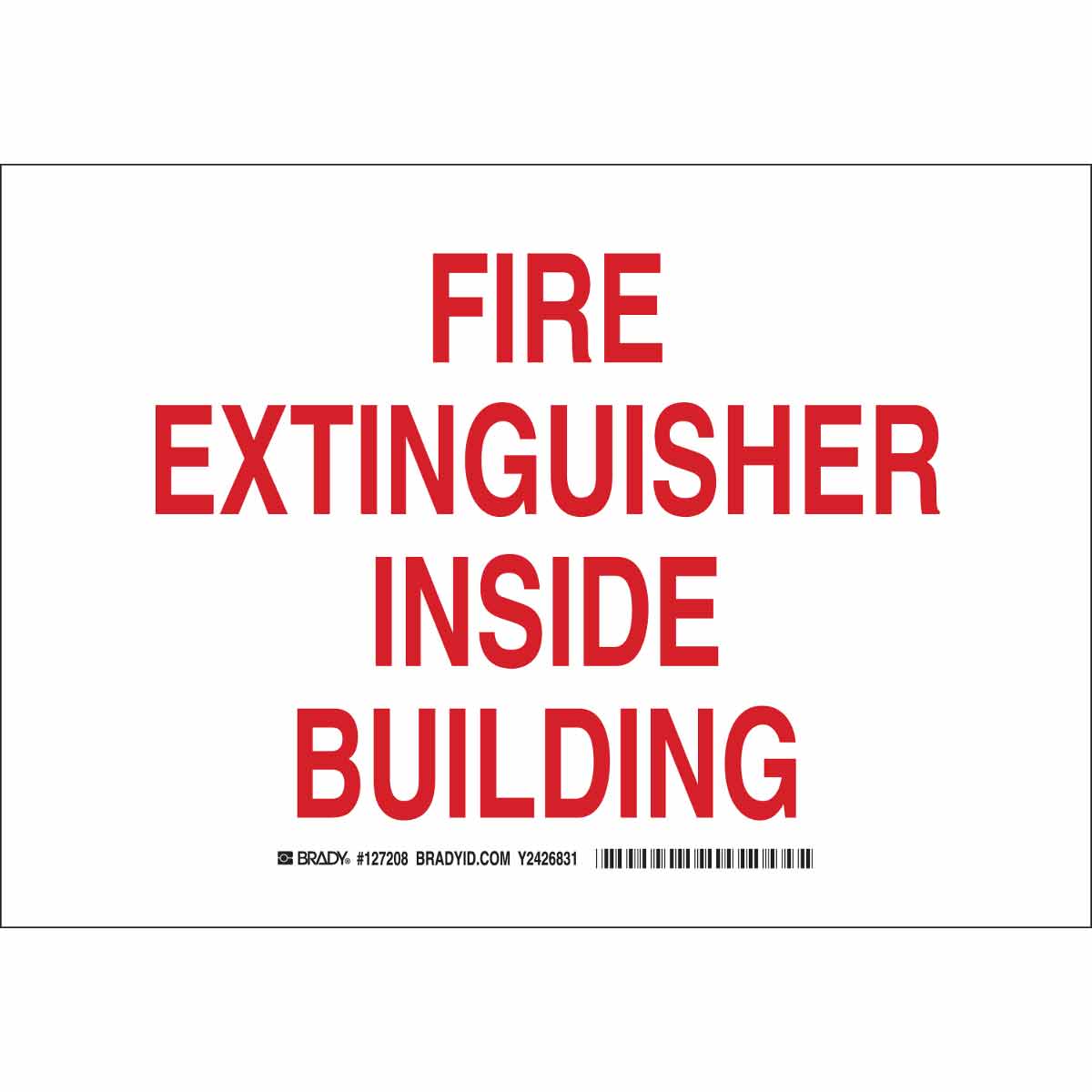 B555 10X14 RED/WHT FIRE EXTINGUISHER