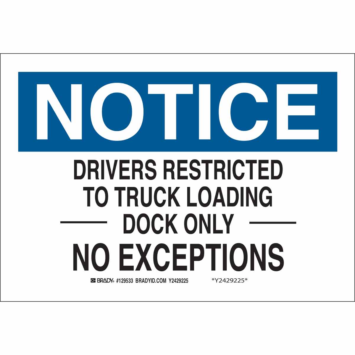 B401 7X10 BLK/BLU/WHT NOTICE DRIVERS
