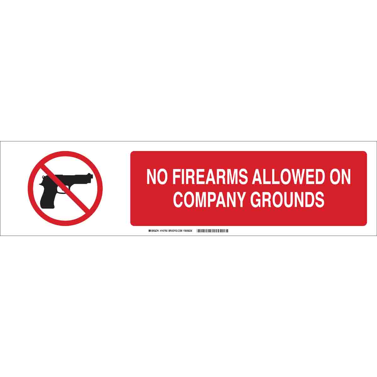 B-555 6X23.875 BLK/RED/WHT NO FIREARMS