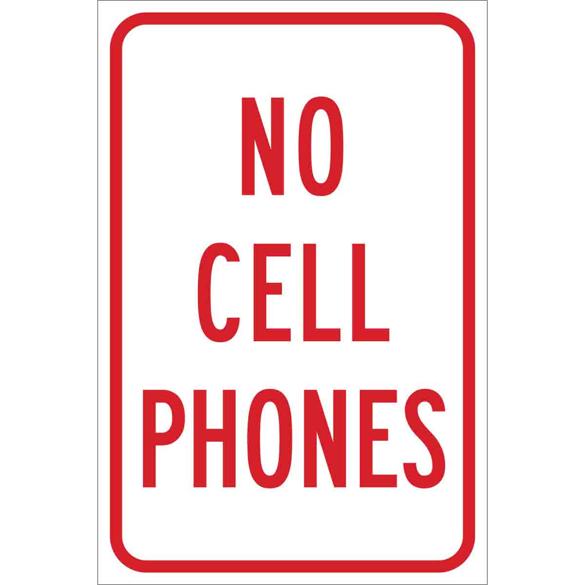 NO CELL PHONES ENG