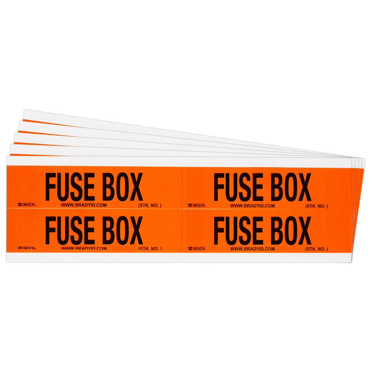 Label STYLE B BK on OR FUSE BOX 5/PK