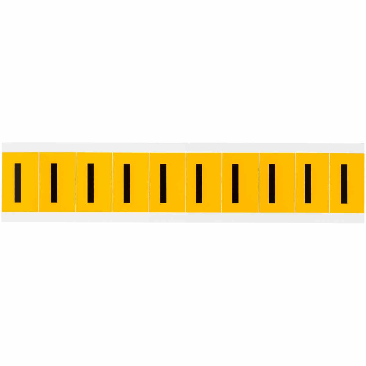 1 in Vinyl N&L Black on Yellow I 10/PK