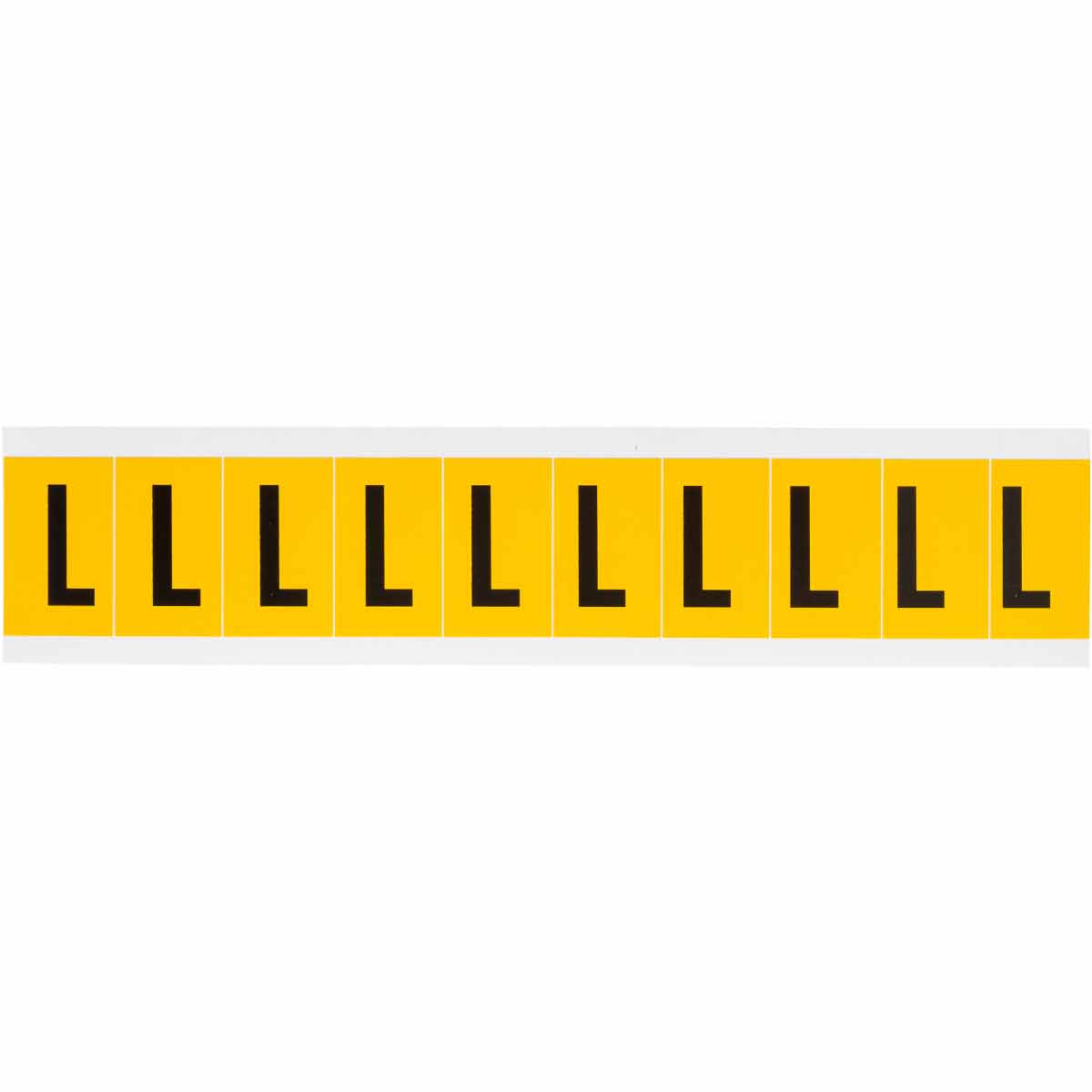 1 in Vinyl N&L Black on Yellow L 10/PK