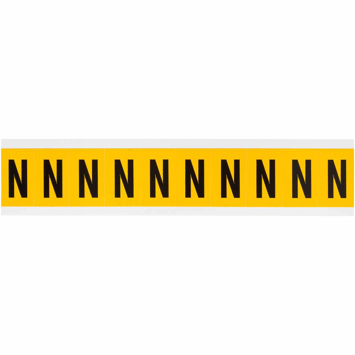 1 in Vinyl N&L Black on Yellow N 10/PK