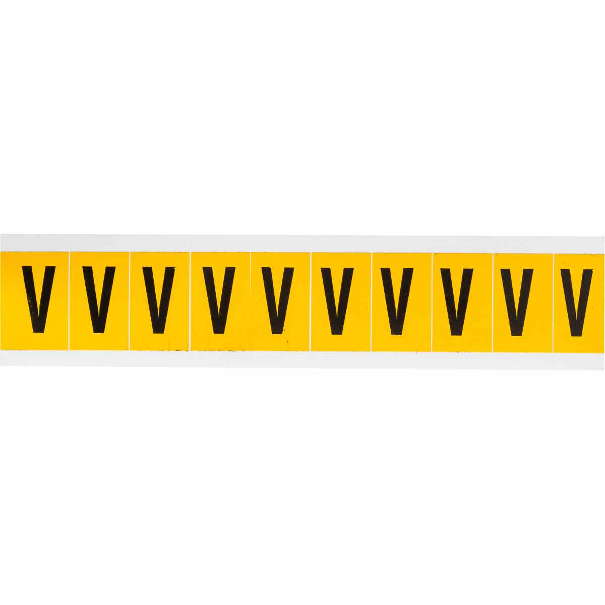 1 in Vinyl N&L Black on Yellow V 10/PK