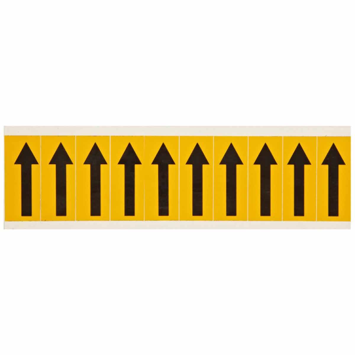 1.938" Vinyl N&L BK on YL Arrow 10/PK