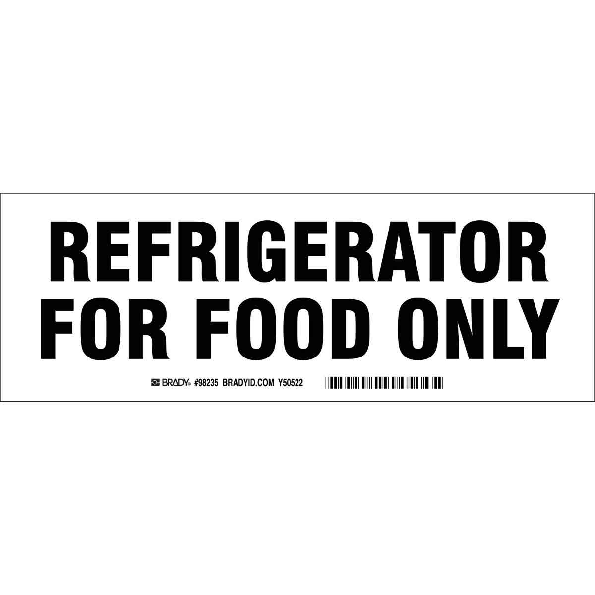 B-302 3.5X10 BLK/WHT 10/PK REFRIGERATOR