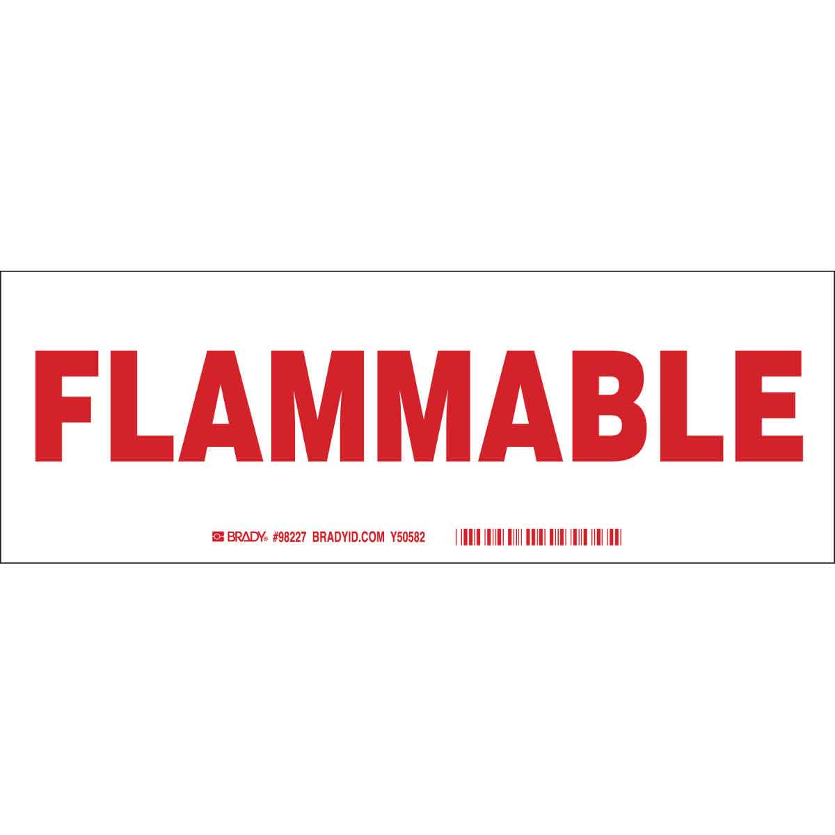 B-302 3.5X10 RED/WHT 10/PK FLAMMABLE