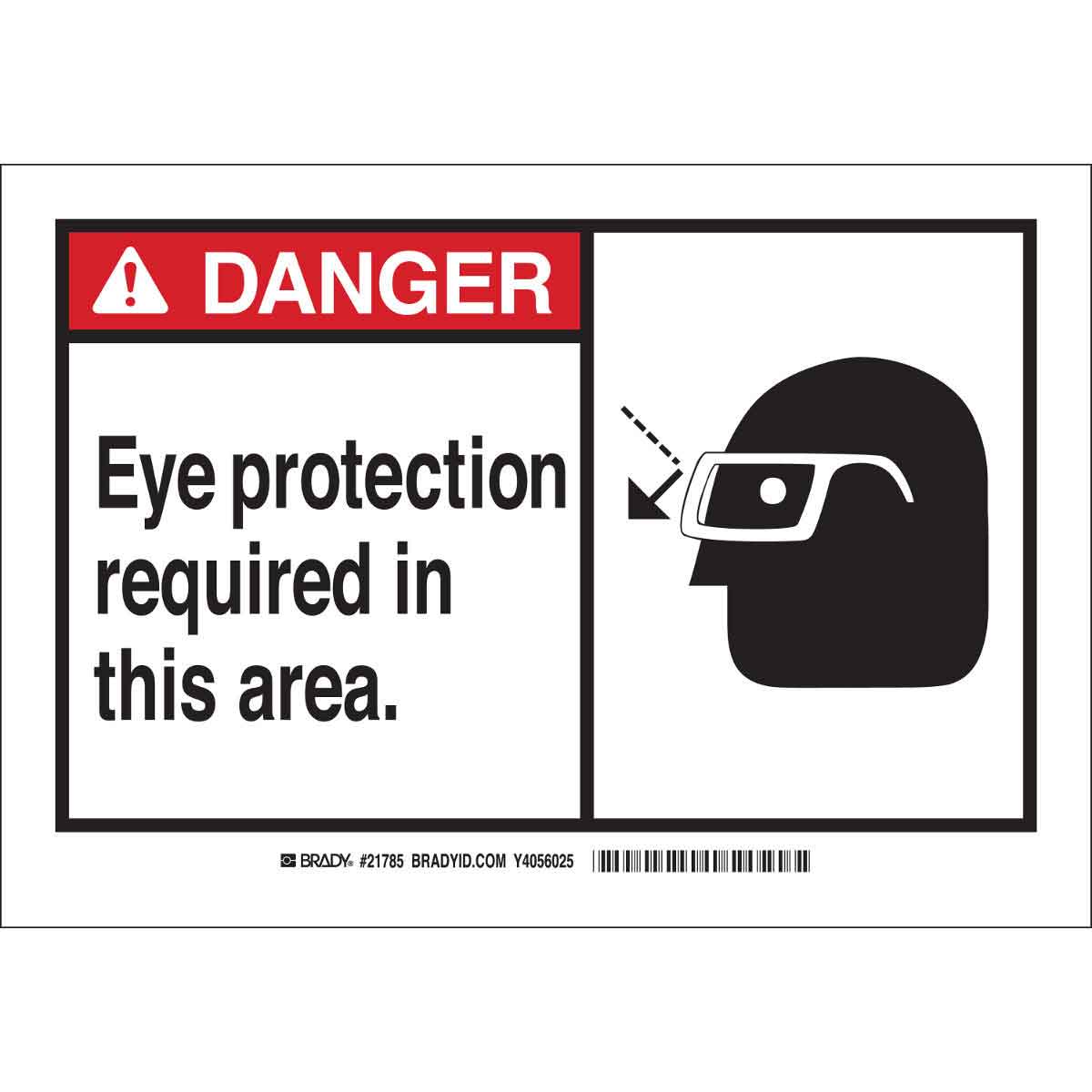 B302 3.5X5 ANSI BLK,RED/WHT EYE PROTECT