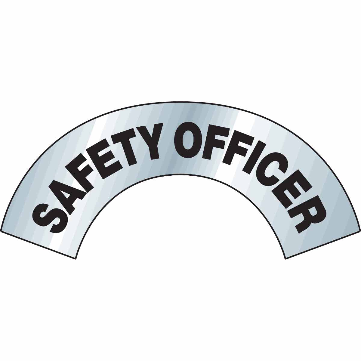 B997 3" X 6.875" BLK/REFL SAFETY OFFICER