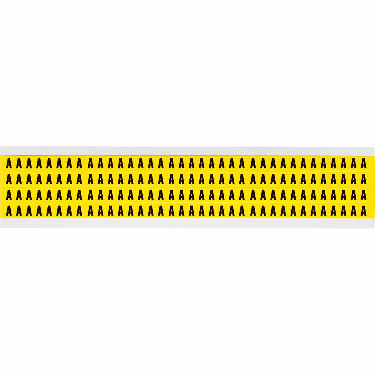 0.25" Vinyl N&L Black on Yellow A 144/PK