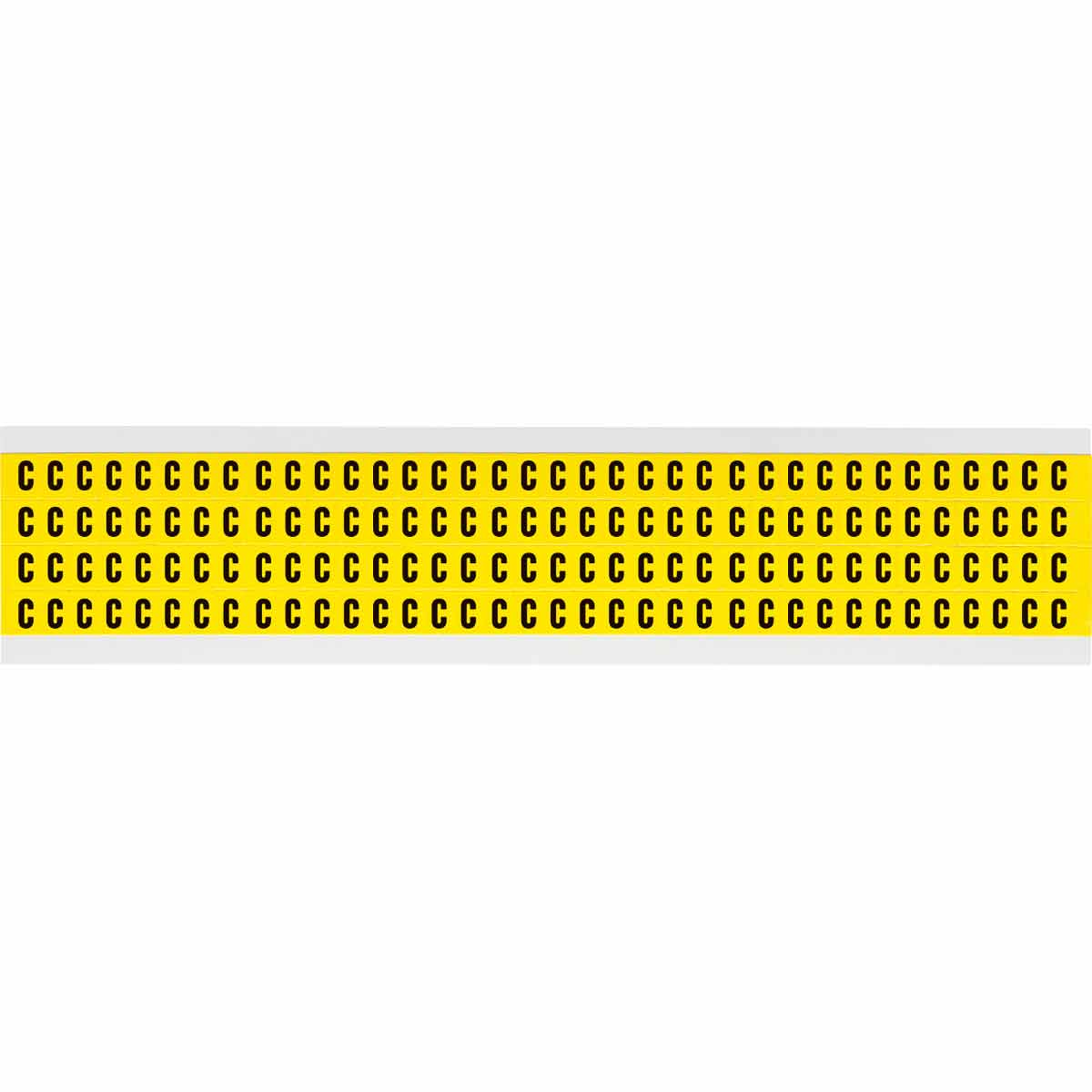 0.25" Vinyl N&L Black on Yellow C 144/PK