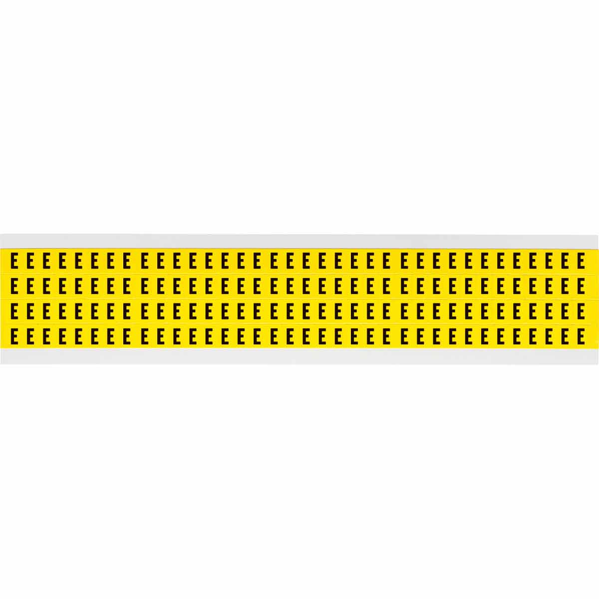 0.25" Vinyl N&L Black on Yellow E 144/PK