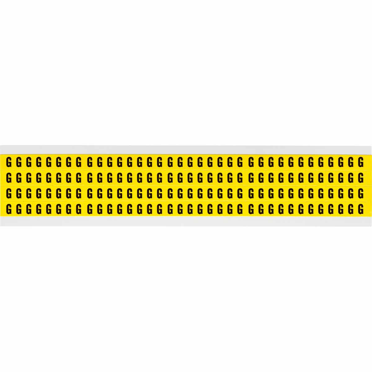0.25" Vinyl N&L Black on Yellow G 144/PK