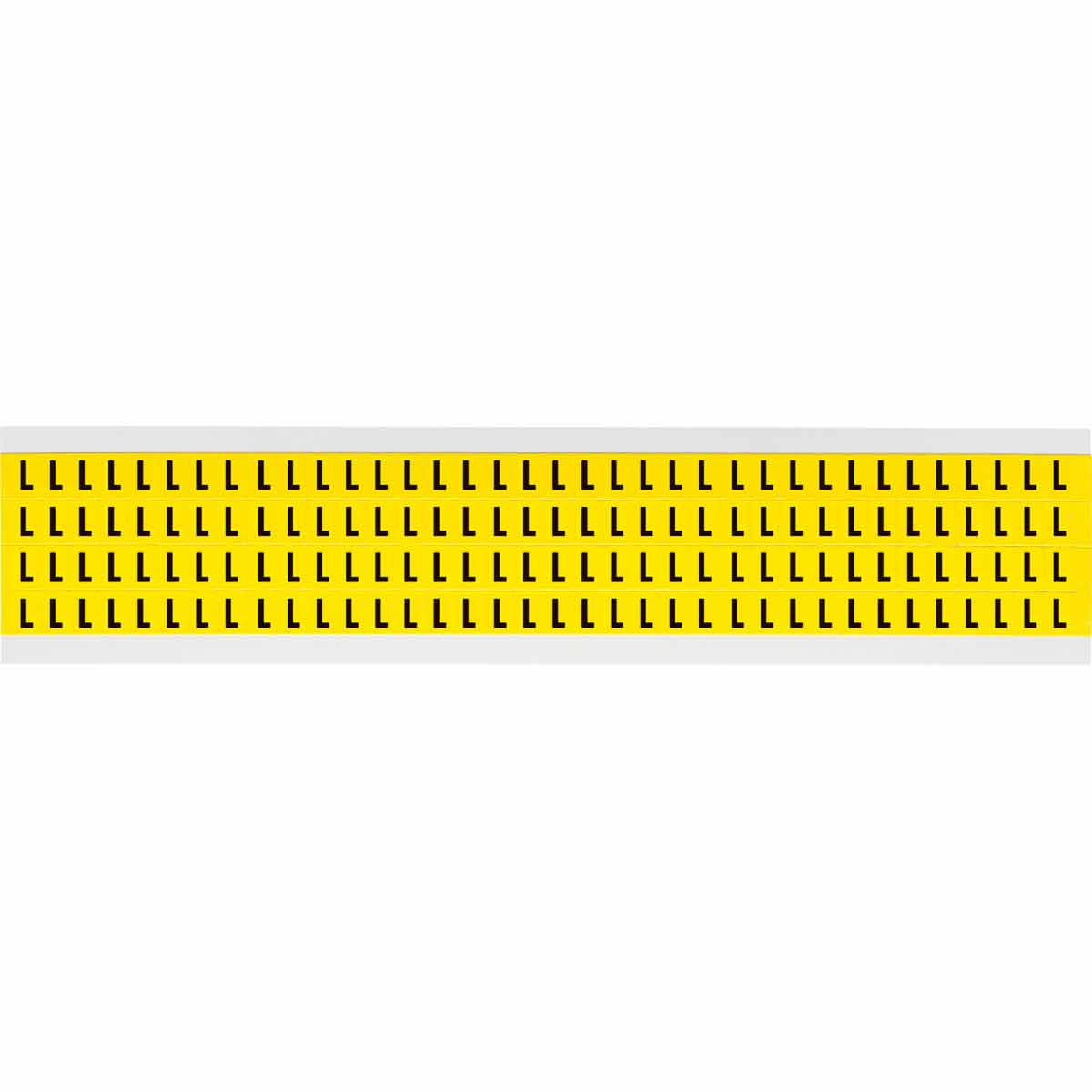 0.25" Vinyl N&L Black on Yellow L 144/PK