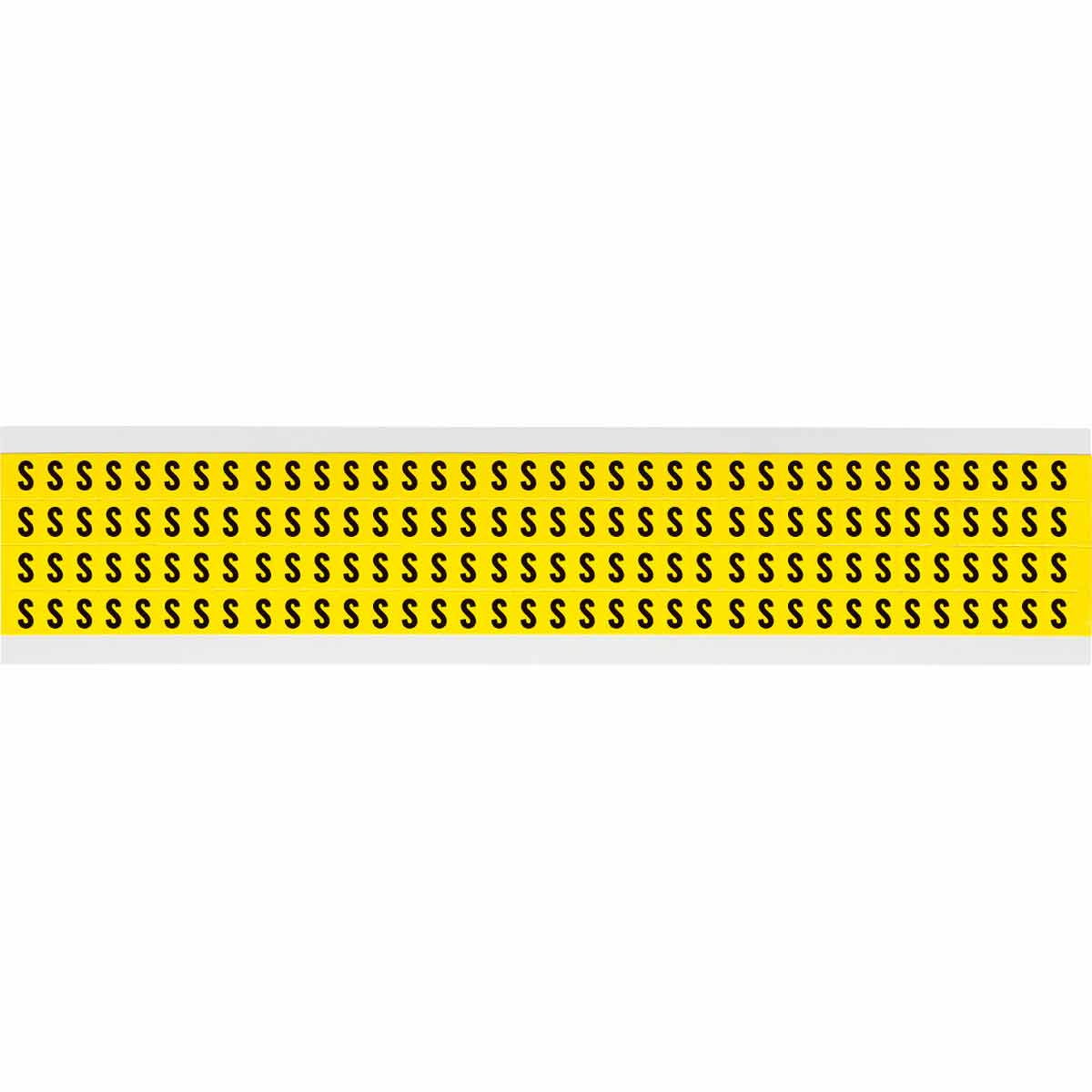 0.25" Vinyl N&L Black on Yellow S 144/PK