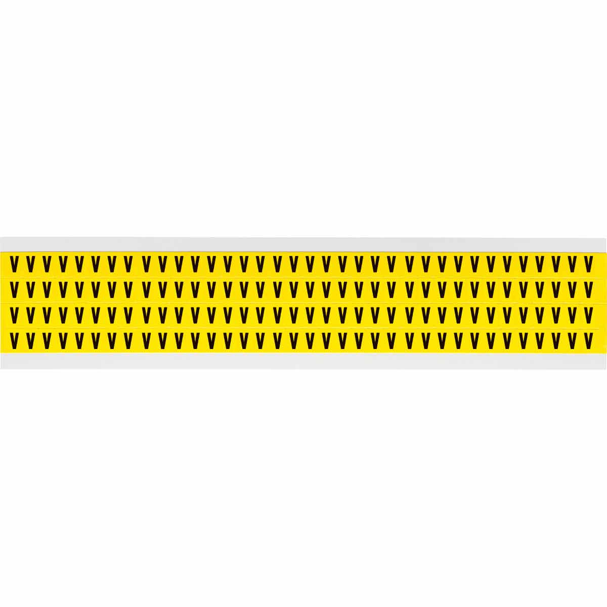 0.25" Vinyl N&L Black on Yellow V 144/PK