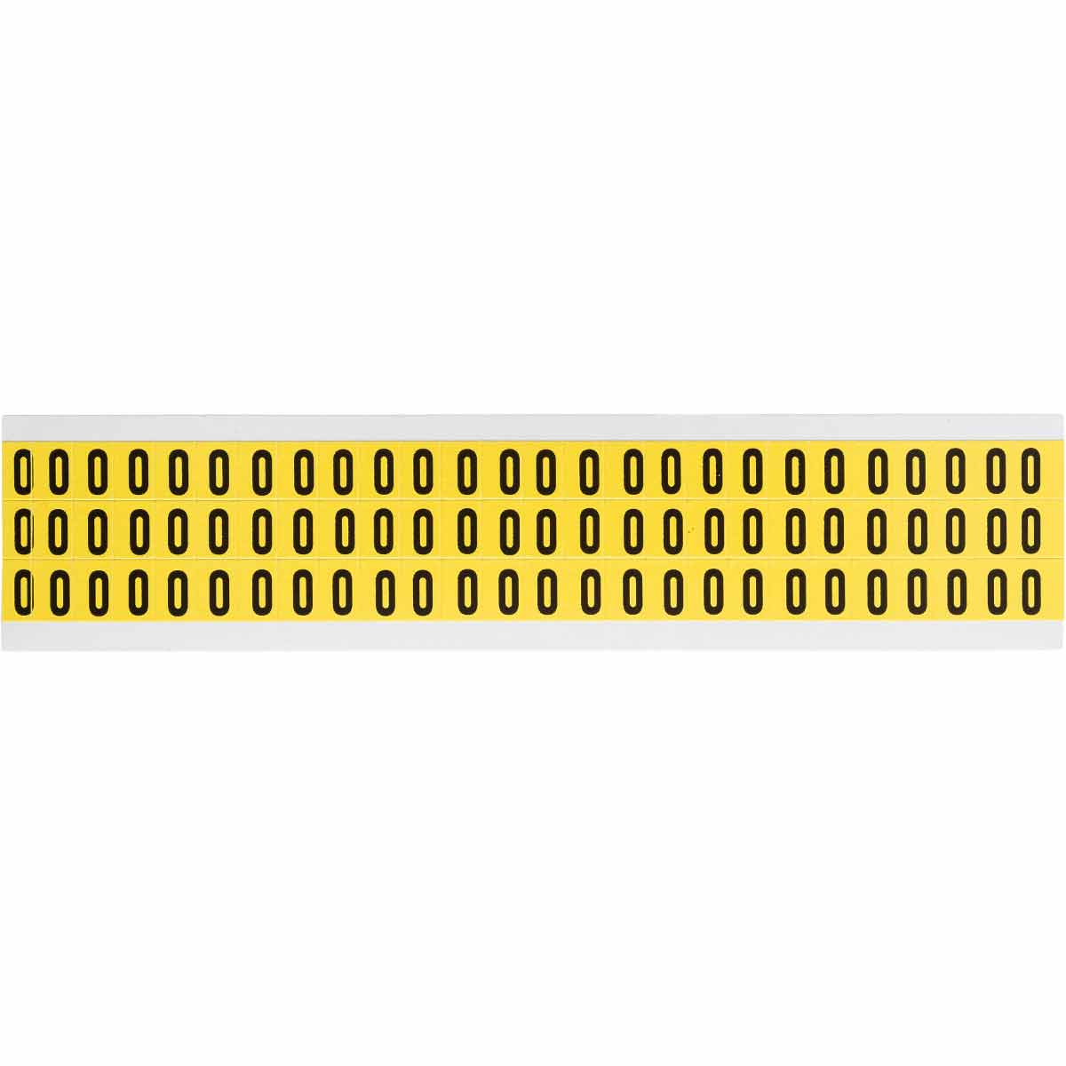 0.375" Vinyl N&L Black on Yellow 0 78/PK