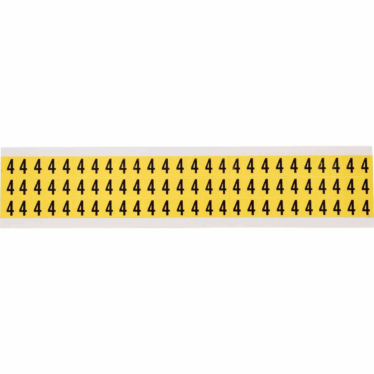 0.375" Vinyl N&L Black on Yellow 4 78/PK