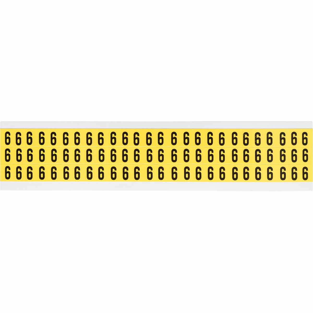 0.375" Vinyl N&L Black on Yellow 6 78/PK