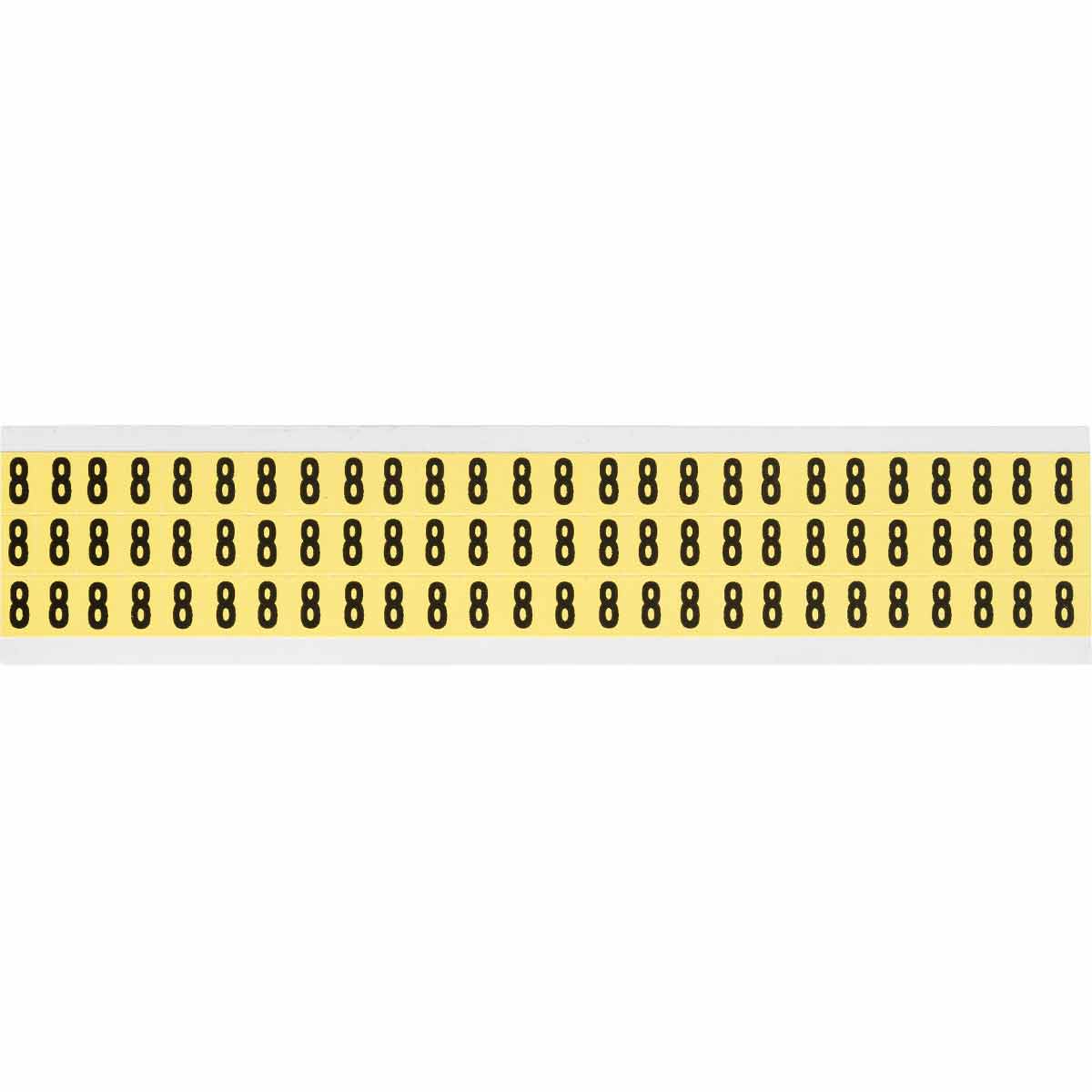 0.375" Vinyl N&L Black on Yellow 8 78/PK