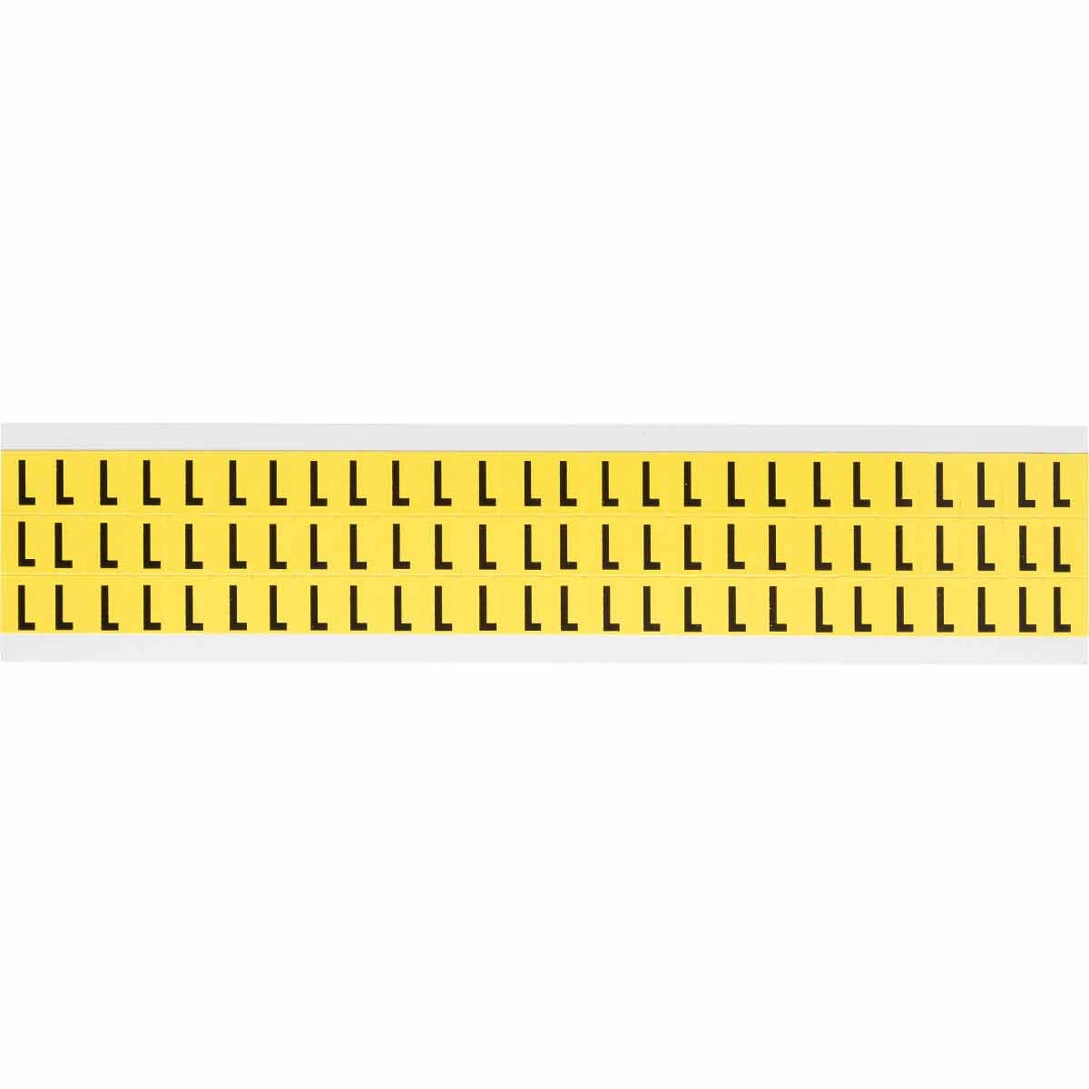 0.375" Vinyl N&L Black on Yellow L 78/PK
