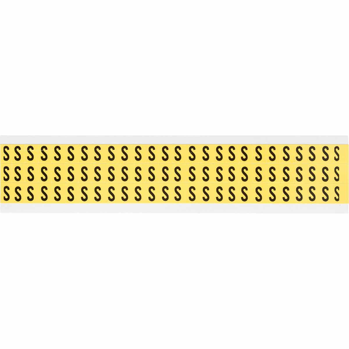 0.375" Vinyl N&L Black on Yellow S 78/PK
