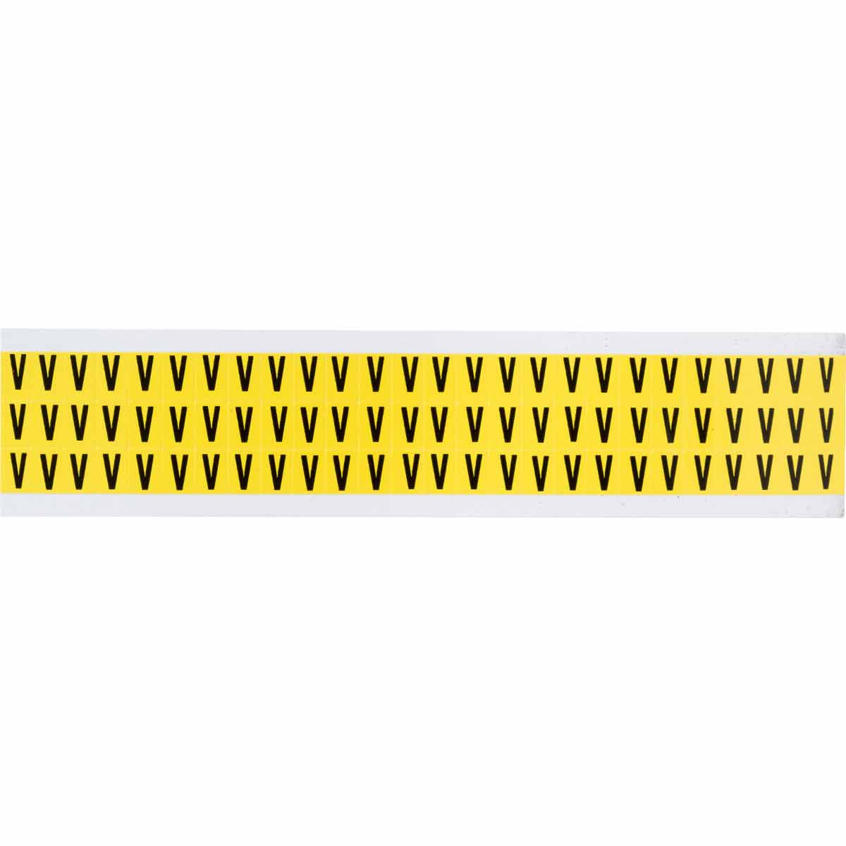 0.375" Vinyl N&L Black on Yellow V 78/PK