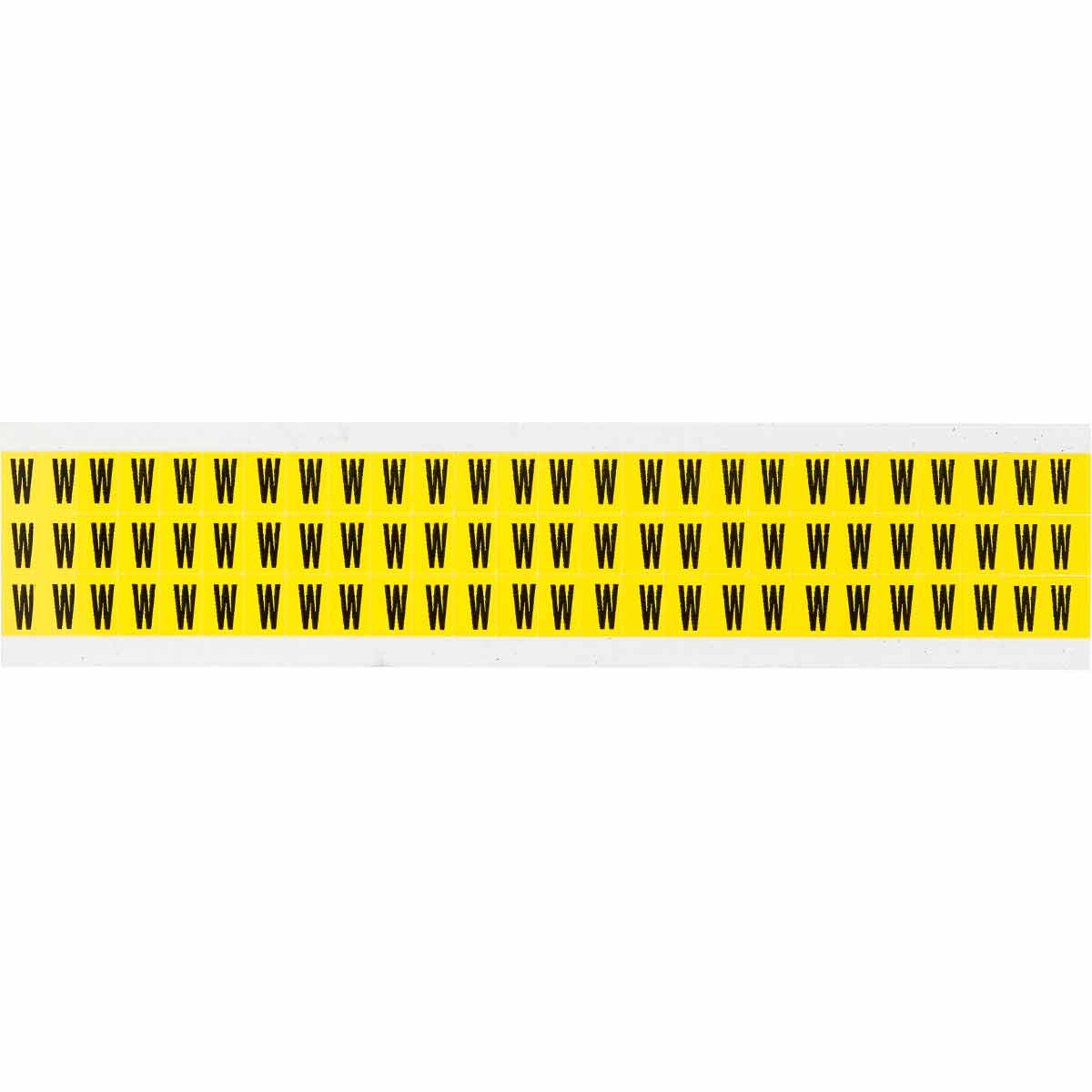 0.375" Vinyl N&L Black on Yellow W 78/PK