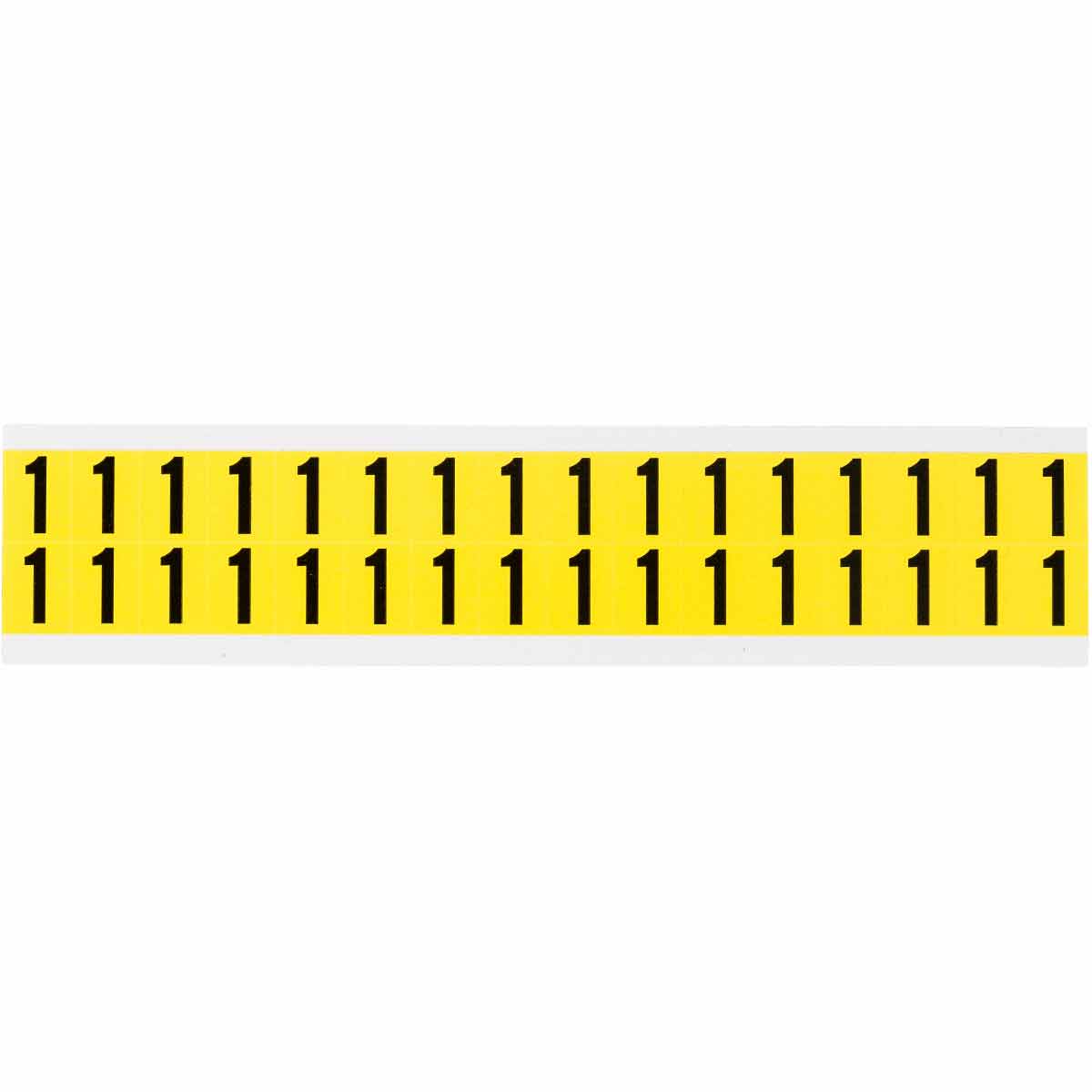 0.625" Vinyl N&L Black on Yellow 1 32/PK
