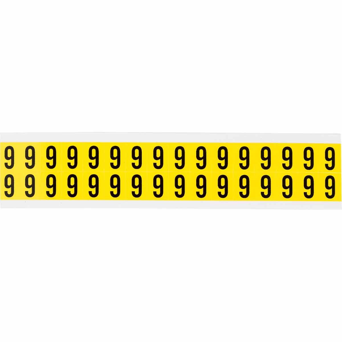 0.625" Vinyl N&L Black on Yellow 6 32/PK