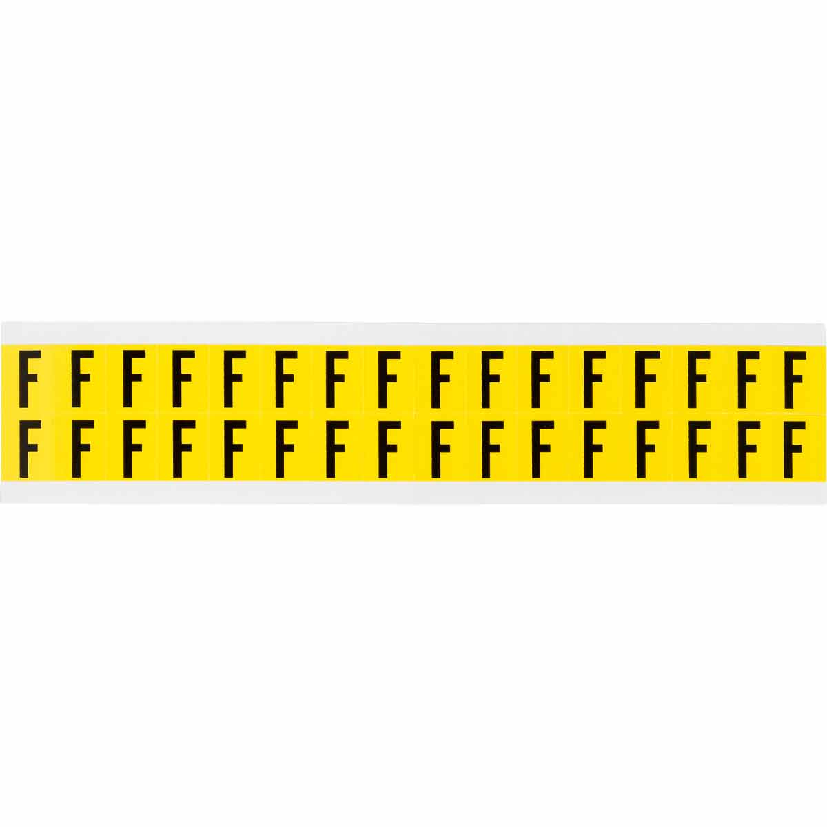 0.625" Vinyl N&L Black on Yellow F 32/PK