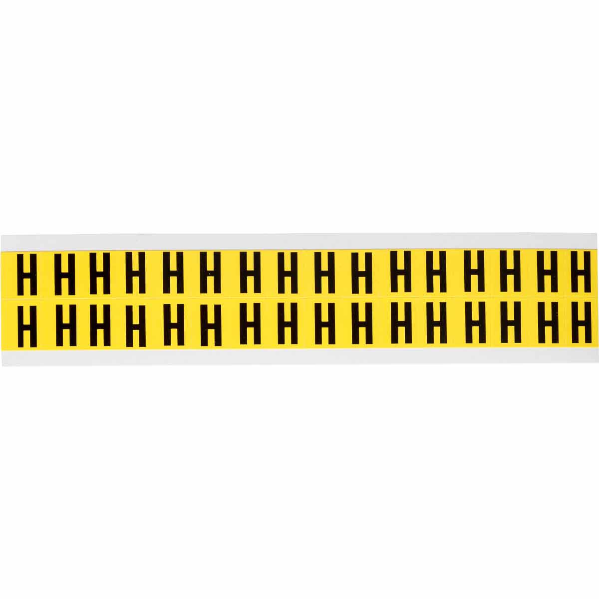 0.625" Vinyl N&L Black on Yellow H 32/PK