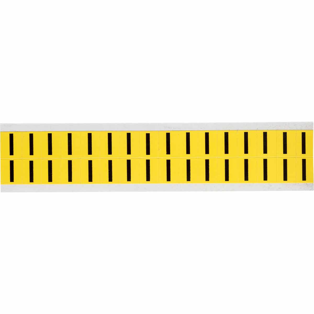 0.625" Vinyl N&L Black on Yellow I 32/PK