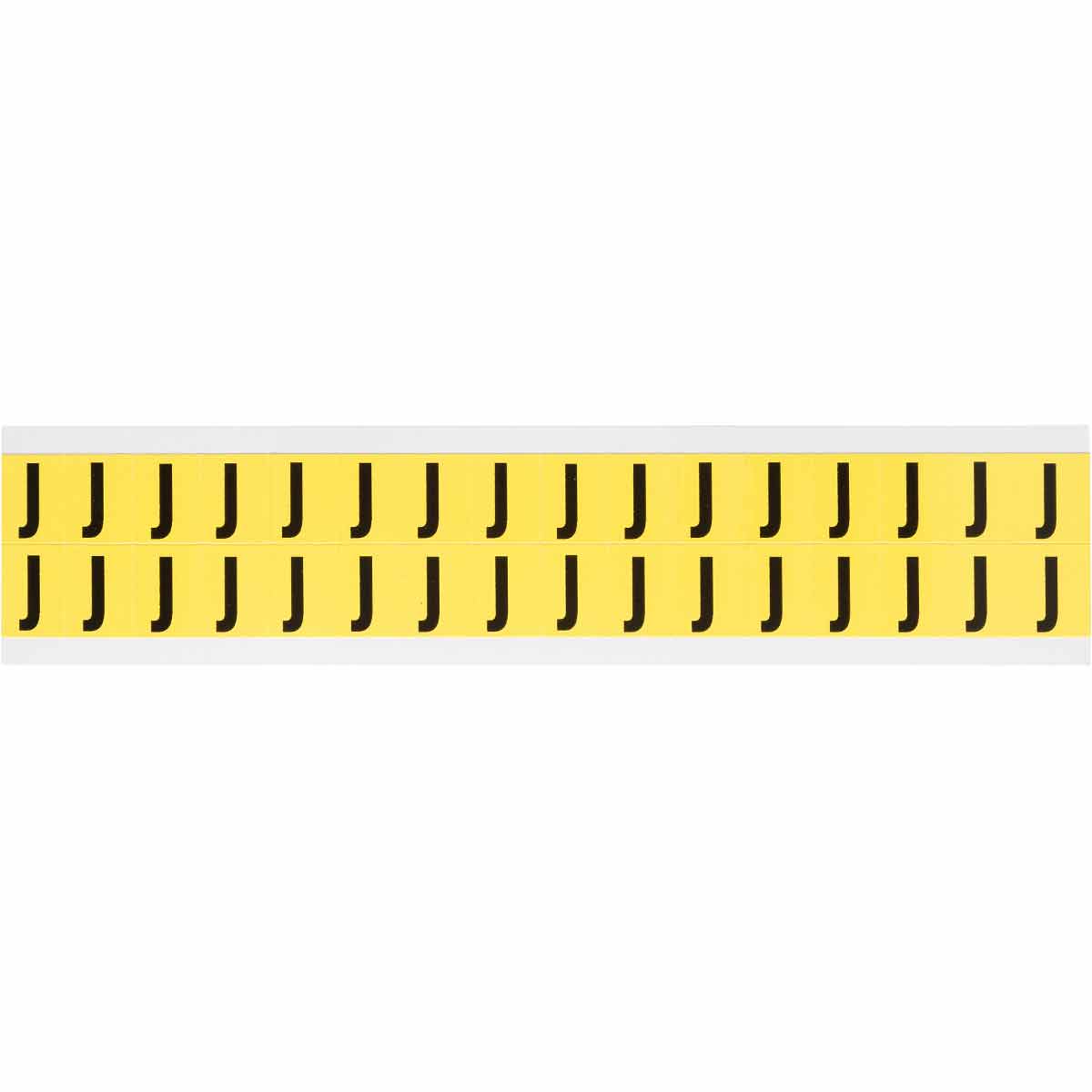 0.625" Vinyl N&L Black on Yellow J 32/PK