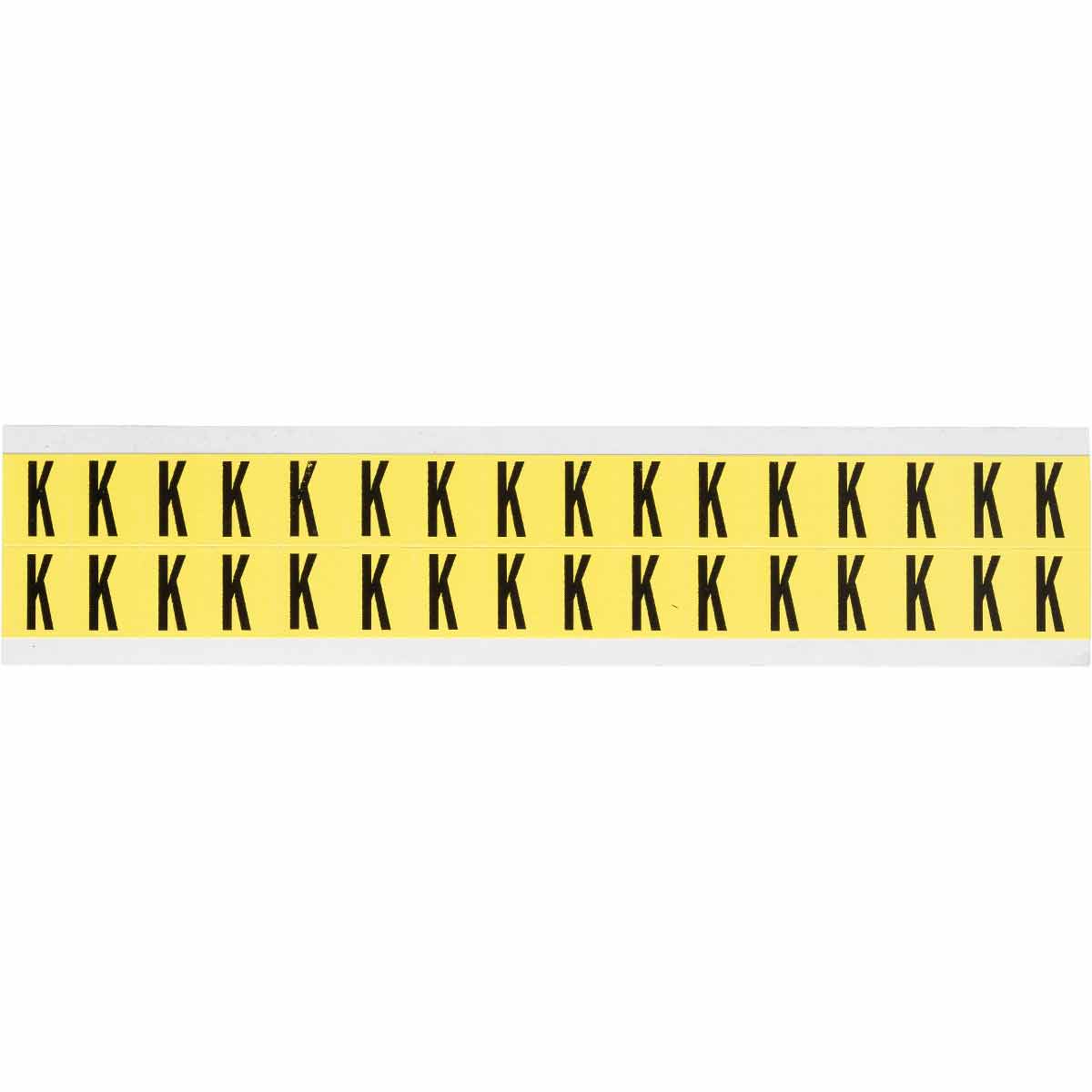 0.625" Vinyl N&L Black on Yellow K 32/PK