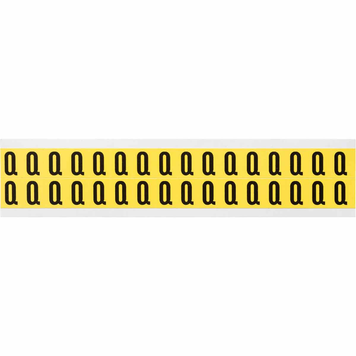 0.625" Vinyl N&L Black on Yellow Q 32/PK