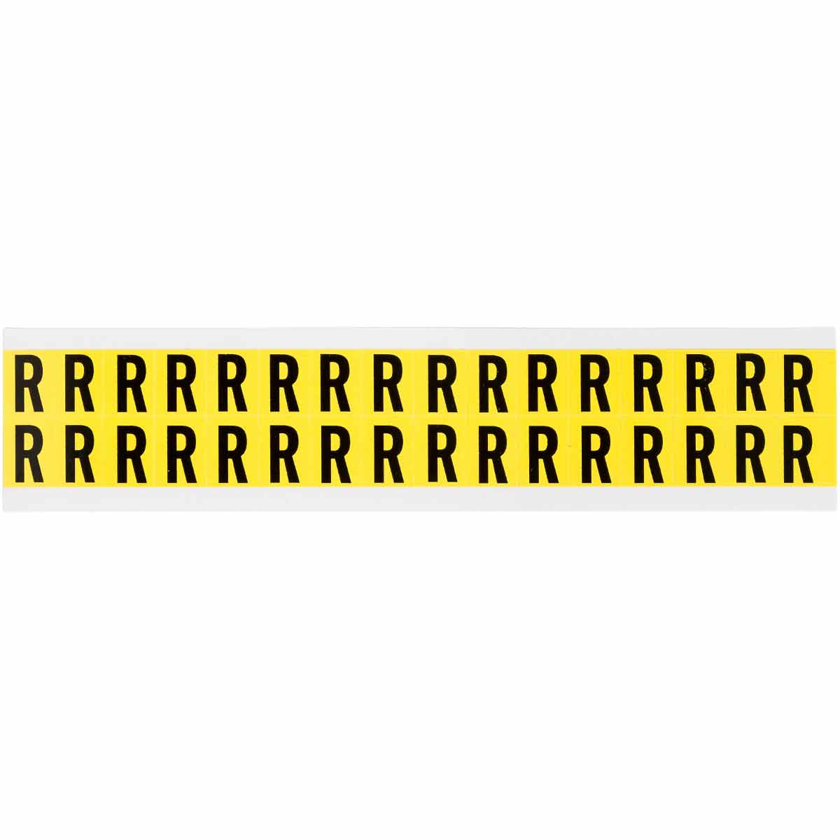 0.625" Vinyl N&L Black on Yellow R 32/PK